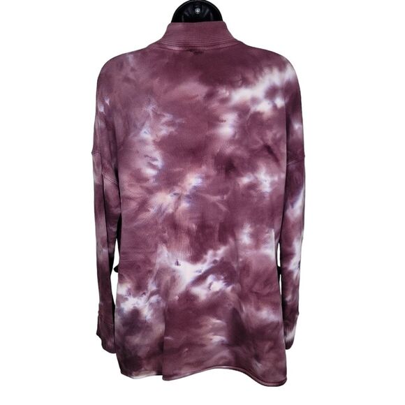 Joylab Nwt Women's French Terry tie dye maroon Cardigan size Small - Picture 4 of 9